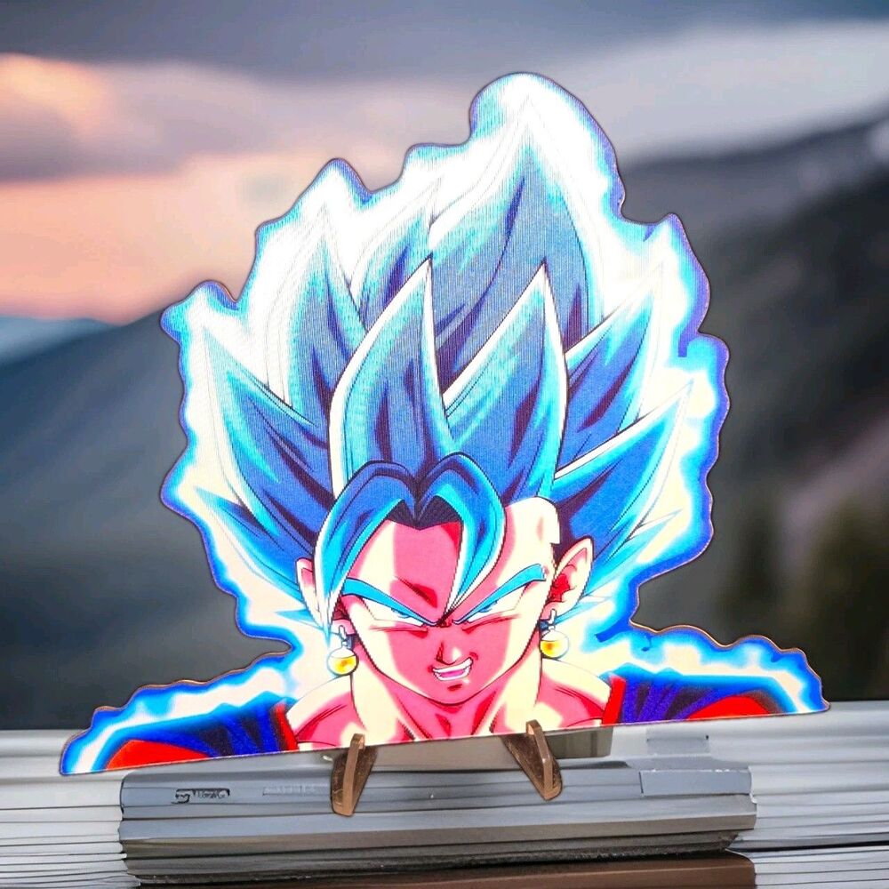 Dragon Ball Super Saiyan Blue Vegito 3D Motion Lenticular Car Decal Sticker